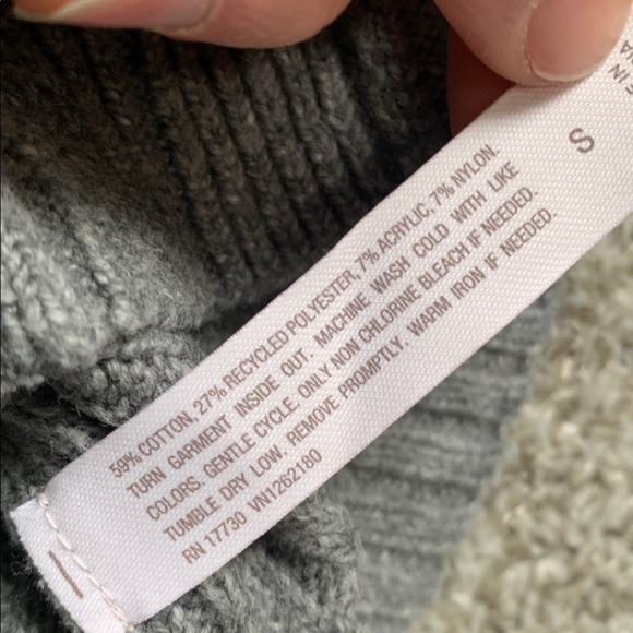 Auden Gray Ribbed Sweater Tank Top Size Small - Picture 7 of 7